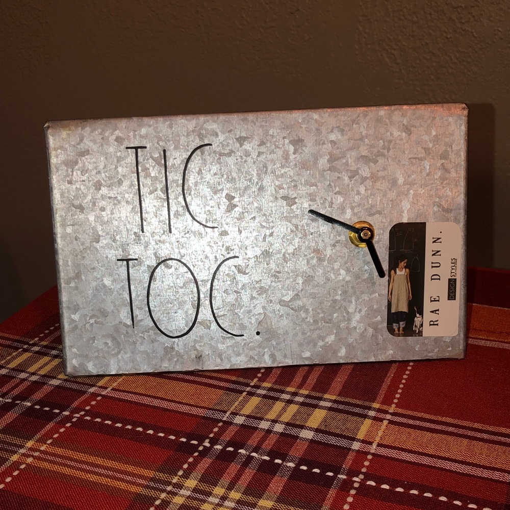 Rae Dunn Galvanized Clock